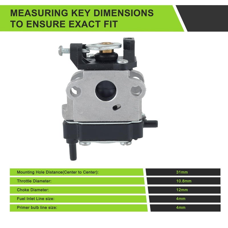 Harbot 308480001 Carburetor for Toro 51978 51974 51944 51977 51958 51954 51976 51948 51946 51947 51984 51945 51952 51956 51975 51972 51987 51957 51955 51992 51998 51985 51986 String Trimmer Parts - Image 5